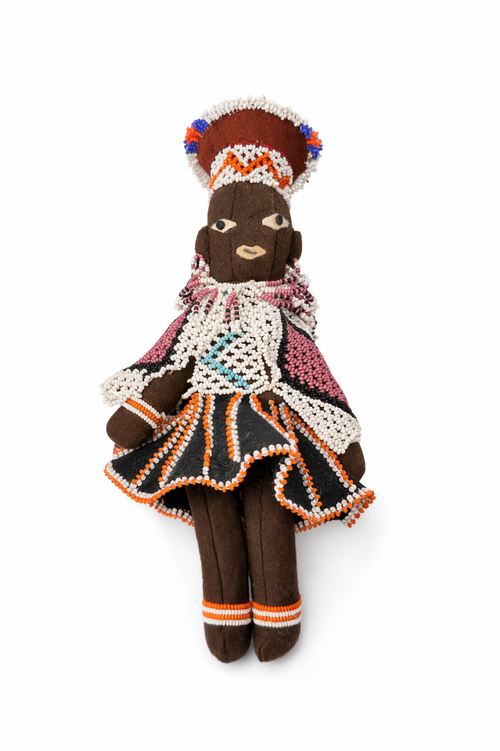 Vintage Handmade African Beaded Doll