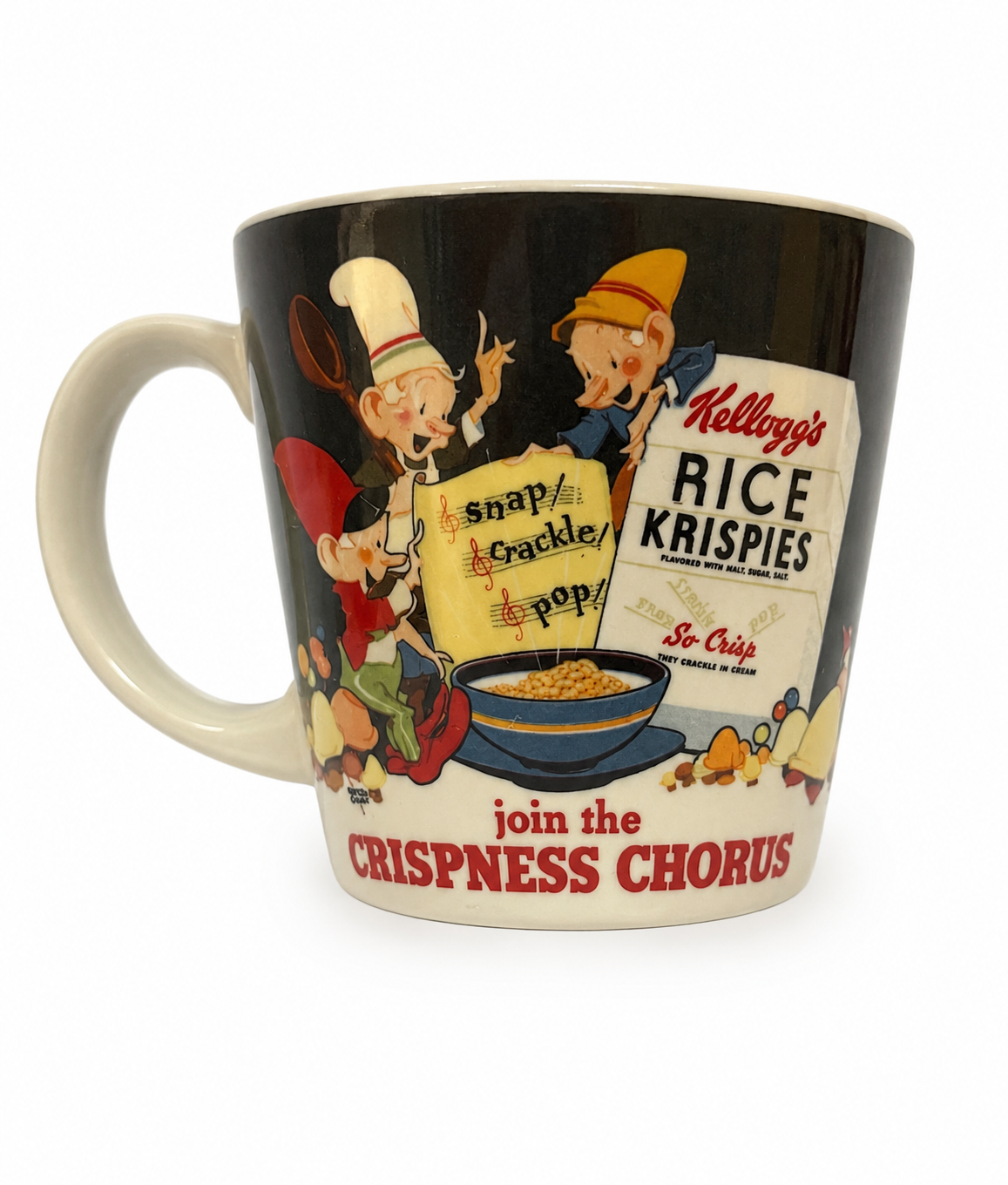 Vintage Kellogg’s Rice Krispies Snap Crackle Pop 3-Piece Breakfast Set – Bowl, Mug & Collector Plate – “Join the Crispness Chorus”