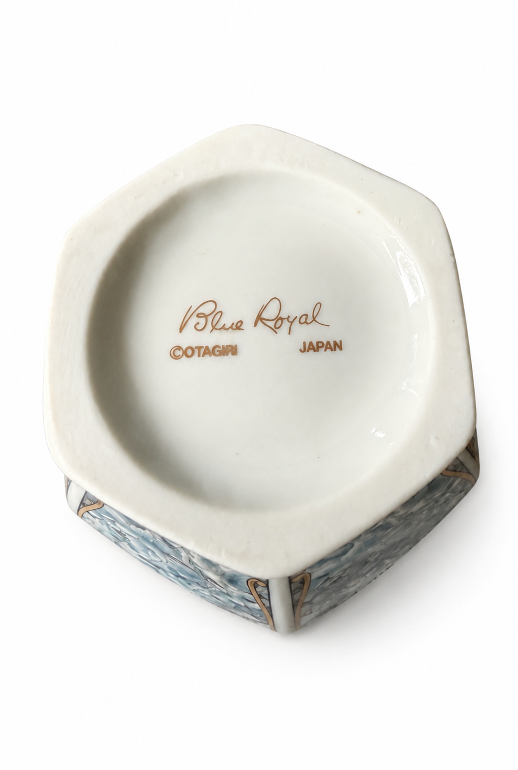 Vintage Otagiri Blue Royal Ginger Jar with Lid – Bird & Floral Porcelain Vase Japan