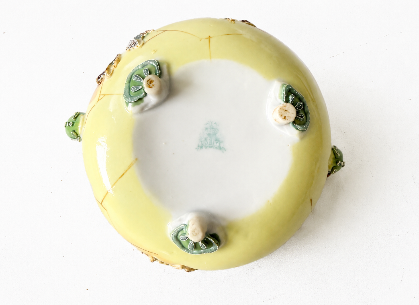 Antique Royal Moriye Nippon Creamer & Covered Sugar Bowl Set, Hand Painted Floral Moriage Relief, Japan 1891-1921