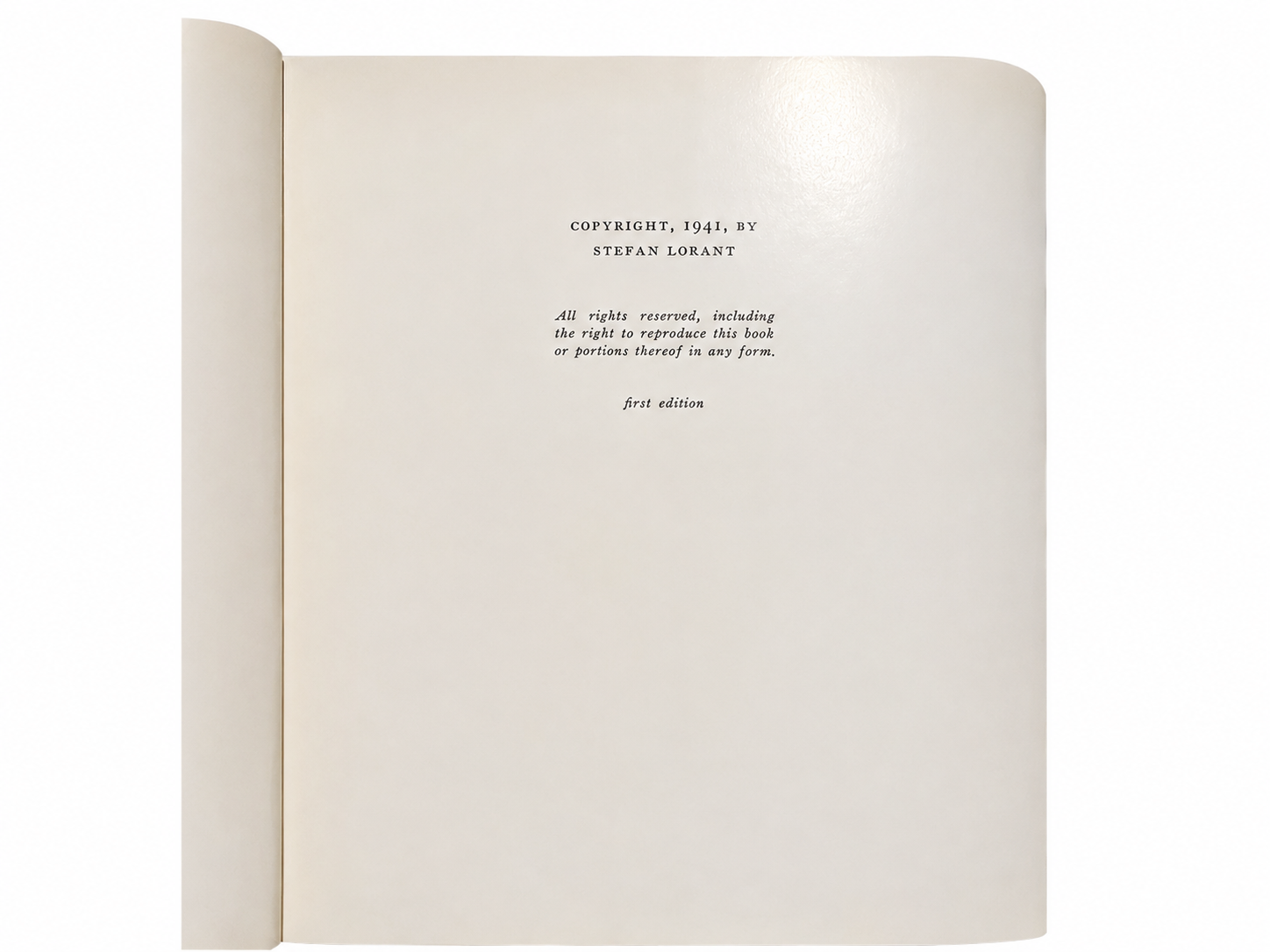 1941 First Edition “Lincoln” by Stefan Lorant – Oversized Hardcover Biography with Historic Photographs
