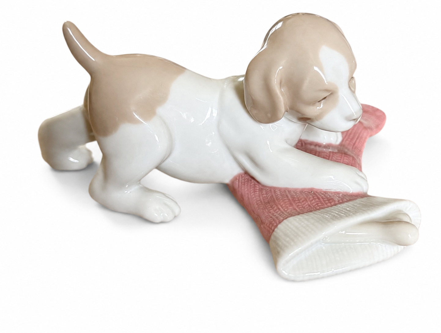 Vintage NAO by Lladro "Puppy's Christmas" Porcelain Figurine #1435