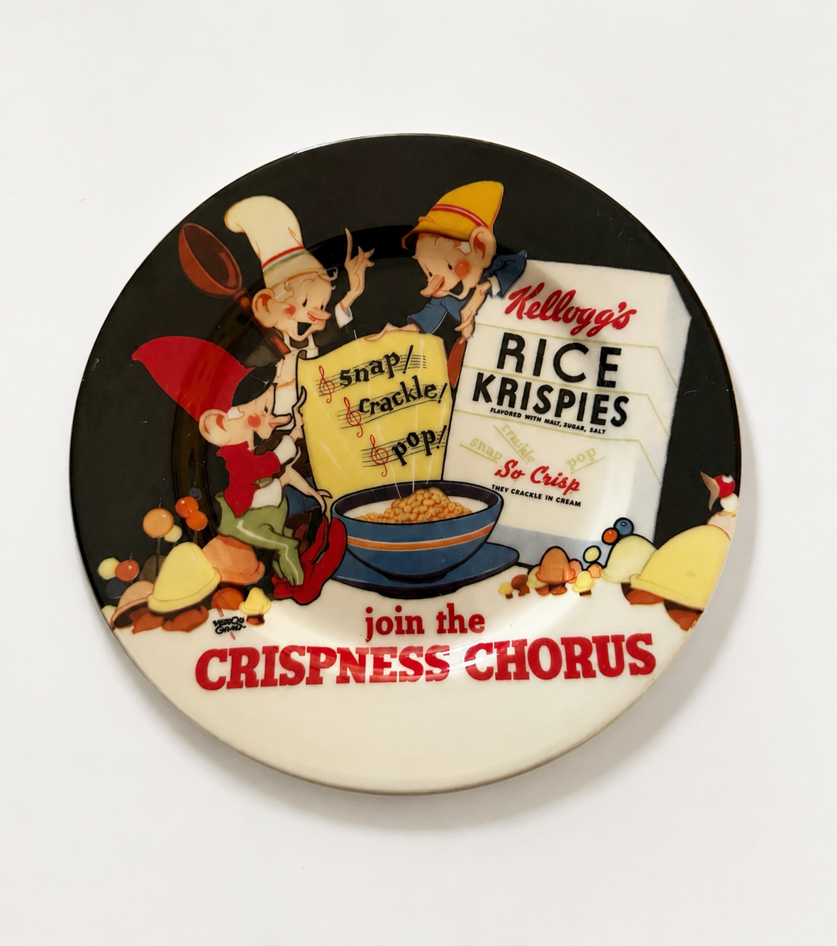 Vintage Kellogg’s Rice Krispies Snap Crackle Pop 3-Piece Breakfast Set – Bowl, Mug & Collector Plate – “Join the Crispness Chorus”