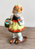 Vintage "Girl in Big Slippers" Occupied Japan Porcelain Figurine