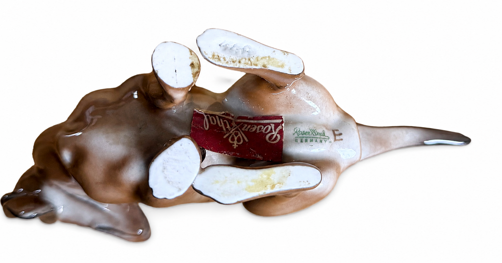Vintage Rosenthal Classic Rose Porcelain Dachshund Figurine Germany Himmelstoss 448