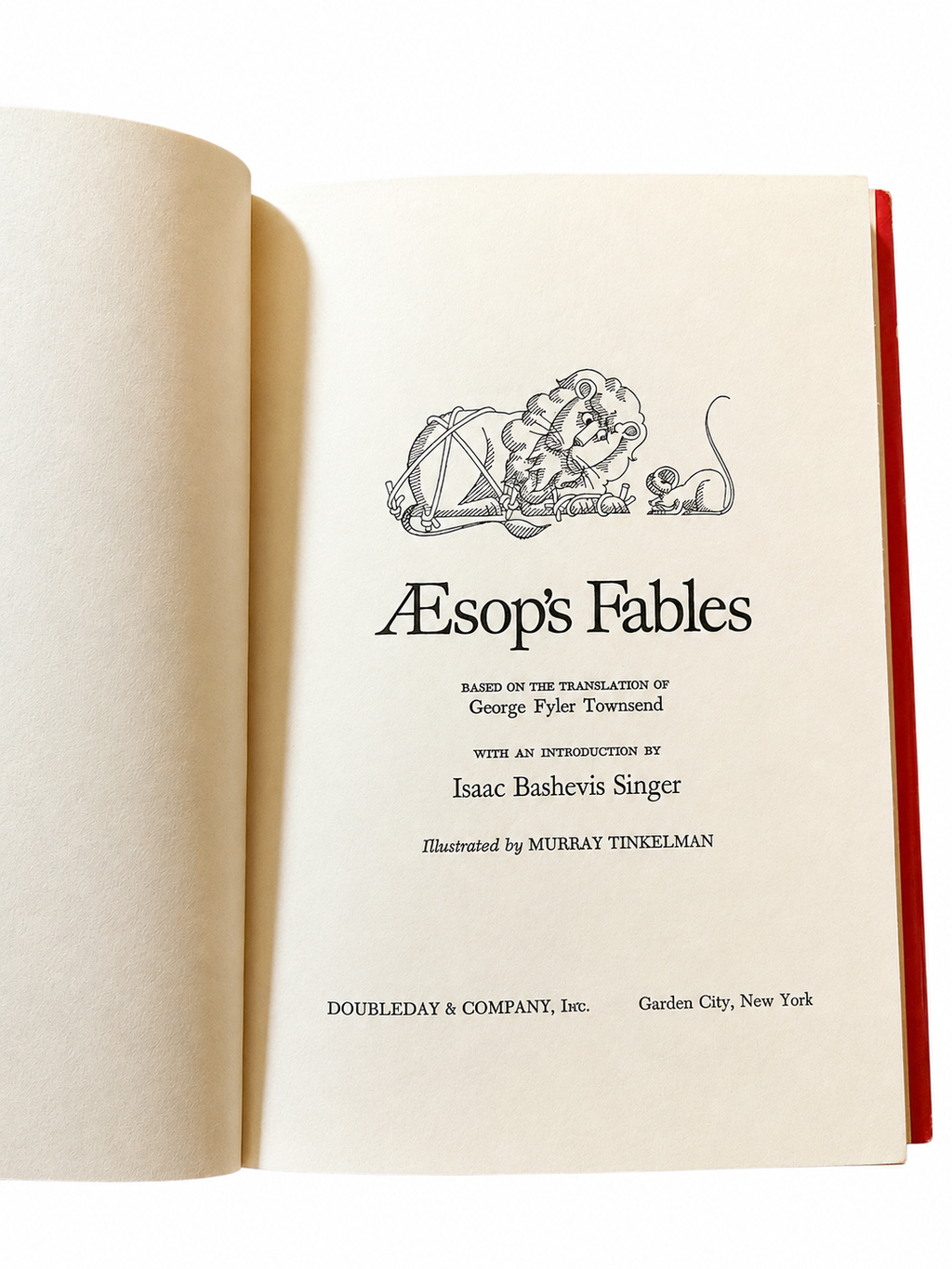 Vintage Aesop’s Fables Hardcover Book – Isaac Bashevis Singer Introduction – Illustrated by Murray Tinkelman
