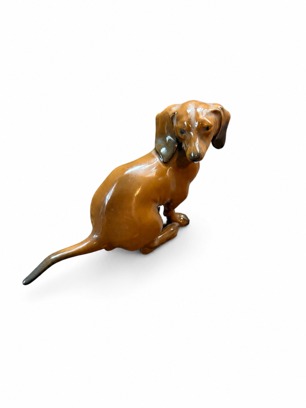 Vintage Rosenthal Classic Rose Porcelain Dachshund Figurine Germany Himmelstoss 448