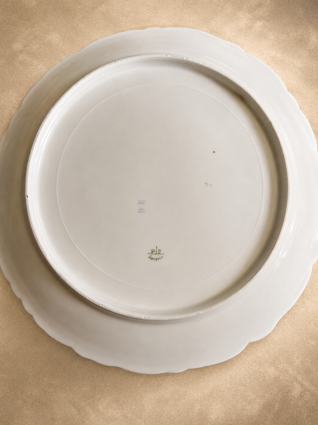 Antique Bavarian Porcelain Cake Plate 10" Handled Serving Platter