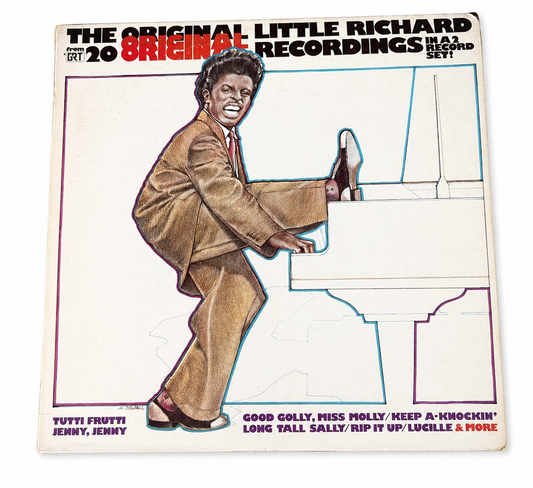 Vintage Little Richard “20 Original Recordings” 2LP Vinyl Record Set | 1977 GRT Records