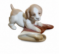 Vintage NAO by Lladro "Puppy's Christmas" Porcelain Figurine #1435