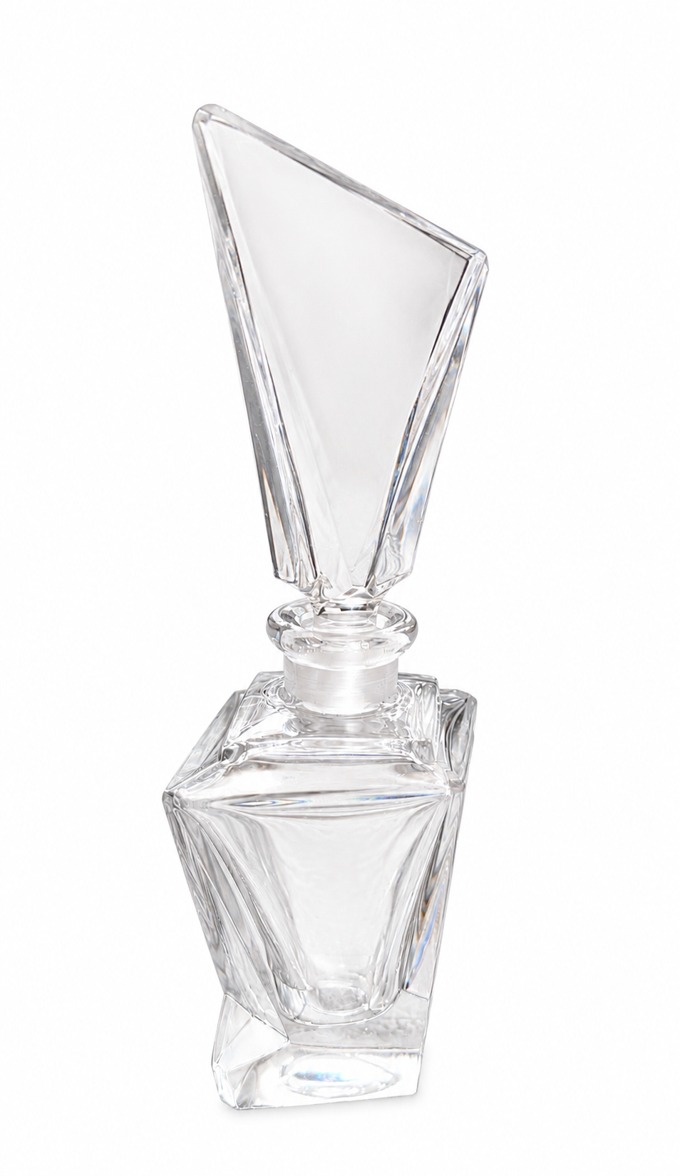 Vintage Clear Glass Perfume Bottle with Stopper