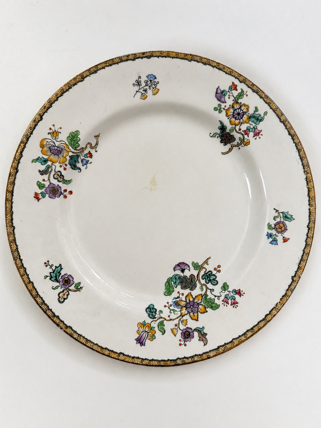 Vintage Marshall Field & Company Chicago Jacobean Floral Dinner Plate – Gold Trim China Plate