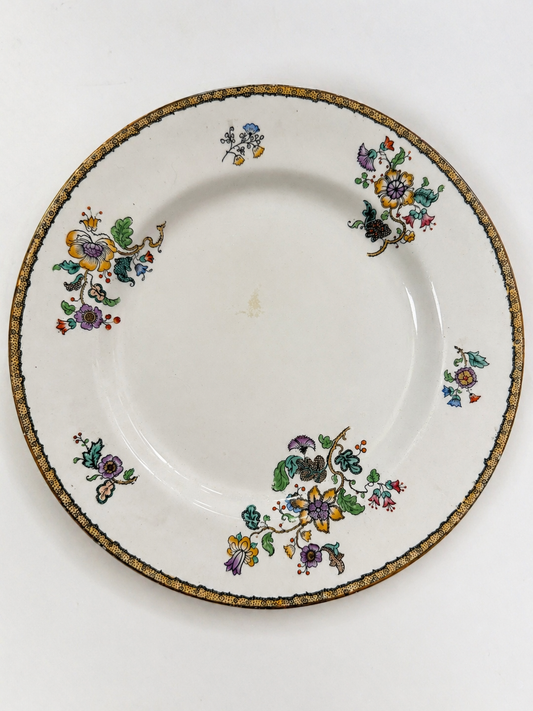 Vintage Marshall Field & Company Chicago Jacobean Floral Dinner Plate – Gold Trim China Plate