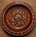 Vintage Croatian Hand Carved Wood  Plate