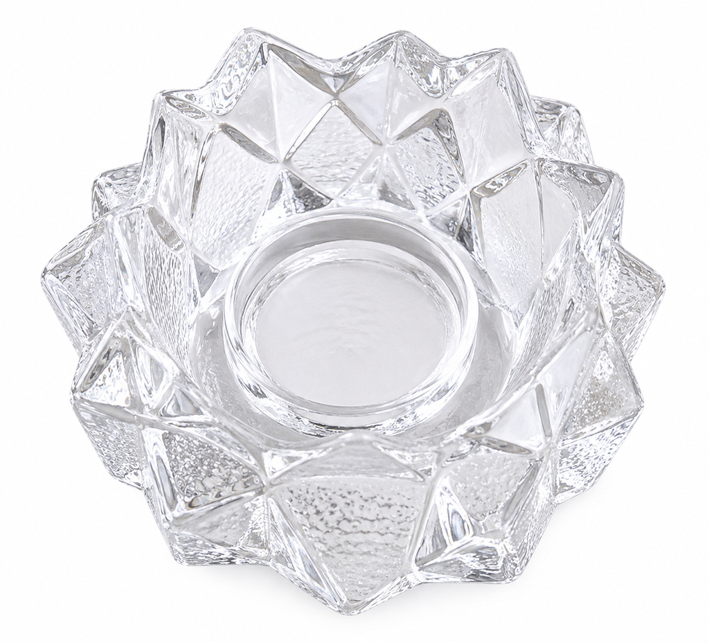 Vintage Orrefors Sweden Crystal Firefly Artichoke Votive Candle Holder