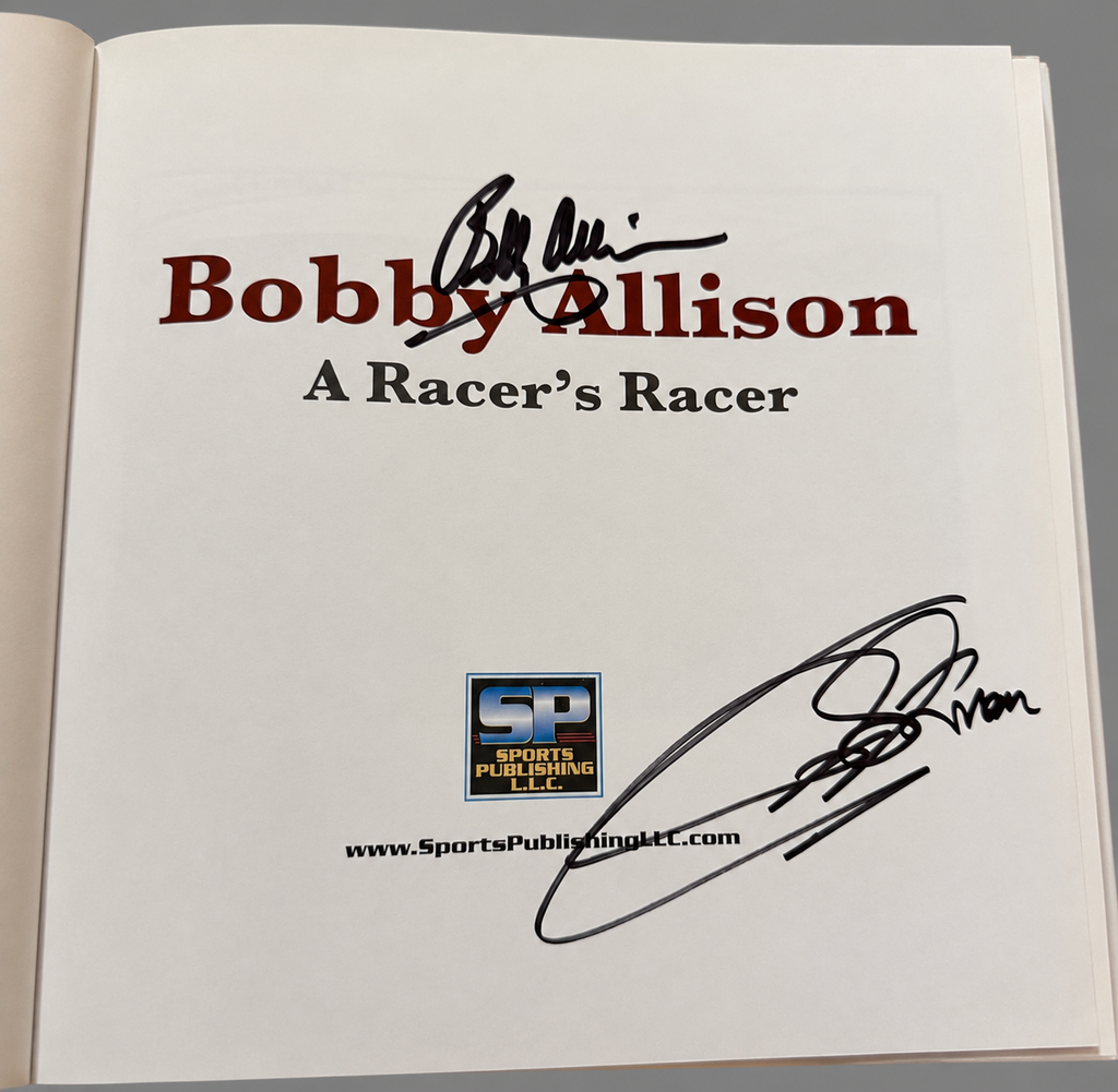 Dual Signed Bobby Allison A Racer’s Racer Hardcover Book with Audio CD – Autographed by Bobby Allison & Tim Packman