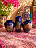 Vintage Made in Japan Cobalt Blue Mini Vases – Set of 3