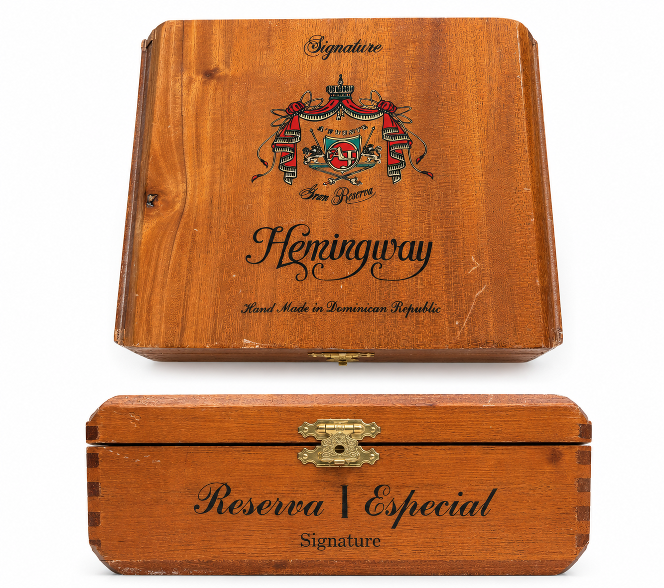Vintage Arturo Fuente Hemingway Tobacciana Wooden Collectible Display Box